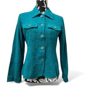 Analogy embroidered blazer, size small